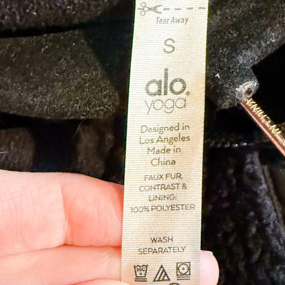 Alo Yoga Cargo Sherpa Jacket Black Size Small